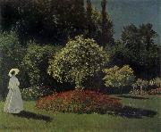Claude Monet Lady in the Garden oil painting reproduction